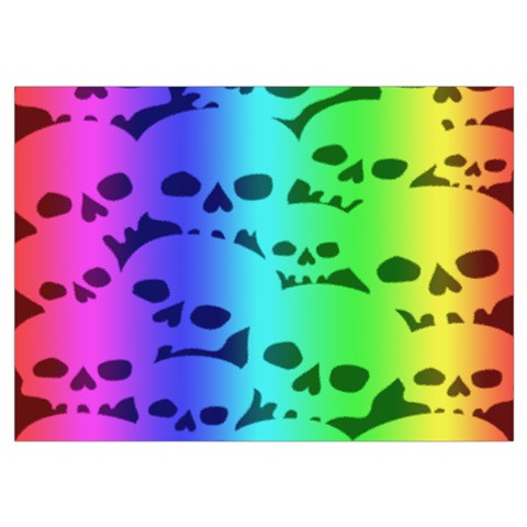 Rainbow Skull Collection Wristlet Pouch Bag (Small) from ArtsNow.com Belt Loop