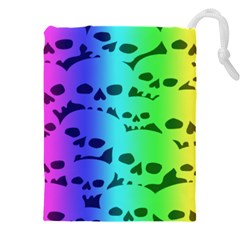 Rainbow Skull Collection Drawstring Pouch (4XL) from ArtsNow.com Front