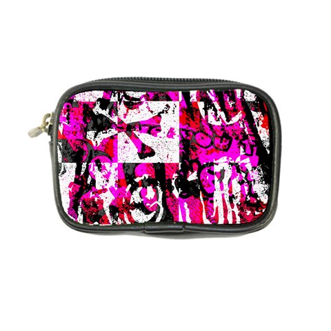 Pink Checker Graffiti  Coin Purse from ArtsNow.com Front