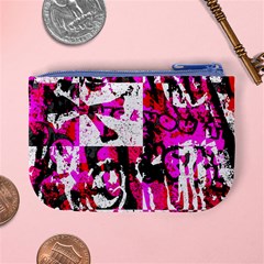 Pink Checker Graffiti  Mini Coin Purse from ArtsNow.com Back