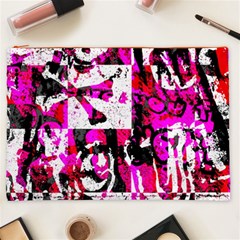 Pink Checker Graffiti  Cosmetic Bag (XXL) from ArtsNow.com Front