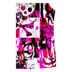 Pink Checker Graffiti  Women s Button Up Vest from ArtsNow.com Front Left