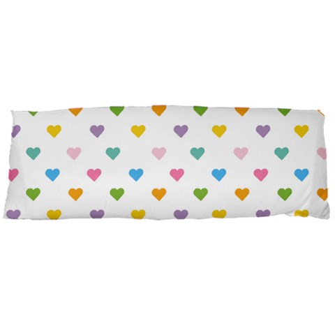 Small Multicolored Hearts Body Pillow Case Dakimakura (Two Sides) from ArtsNow.com Back