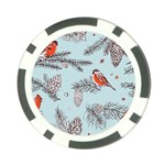 Christmas birds Poker Chip Card Guard