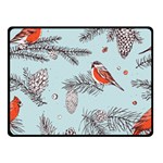 Christmas birds Double Sided Fleece Blanket (Small) 