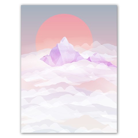 Mountain Sunset above Clouds Poster 18  x 24  from ArtsNow.com 18 x24  Poster - 1