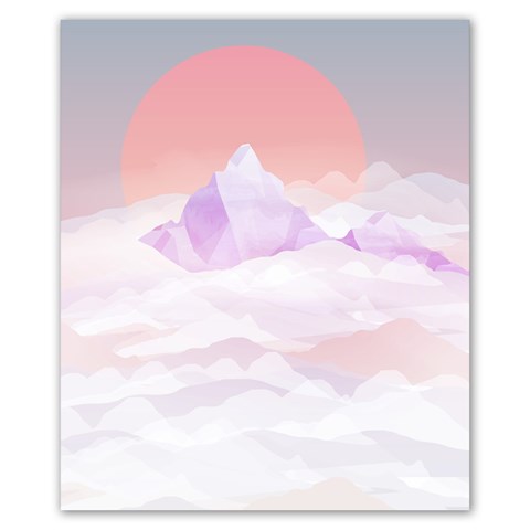 Mountain Sunset above Clouds Poster 20  x 24  from ArtsNow.com 20 x24  Poster - 1