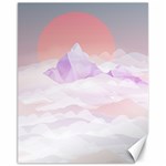 Mountain Sunset above Clouds Canvas 11  x 14  (Unframed)