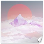 Mountain Sunset above Clouds Canvas 12  x 12  (Unframed)