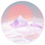 Mountain Sunset above Clouds Round Trivet