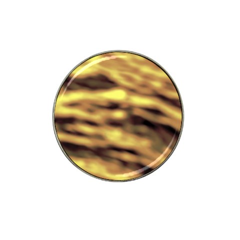 Yellow  Waves Abstract Series No10 Hat Clip Ball Marker (4 pack) from ArtsNow.com Front