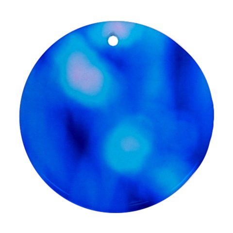 Blue Vibrant Abstract Ornament (Round) from ArtsNow.com Front