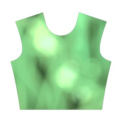 Green Vibrant Abstract No4 Cotton Crop Top from ArtsNow.com Front