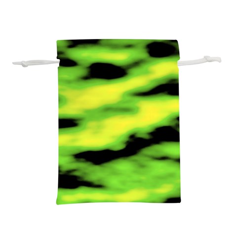 Green  Waves Abstract Series No12 Lightweight Drawstring Pouch (M) from ArtsNow.com Front