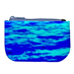 Blue Waves Abstract Series No12 Large Coin Purse from ArtsNow.com Front