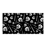 Heavy Metal Punk Guitar Music Black White Satin Wrap