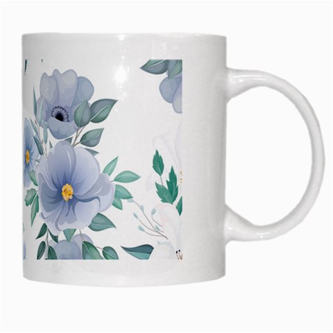 Floral pattern White Mugs from ArtsNow.com Right