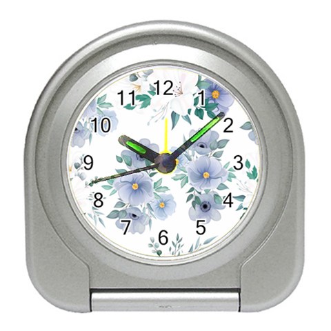 Floral pattern Travel Alarm Clock from ArtsNow.com Front