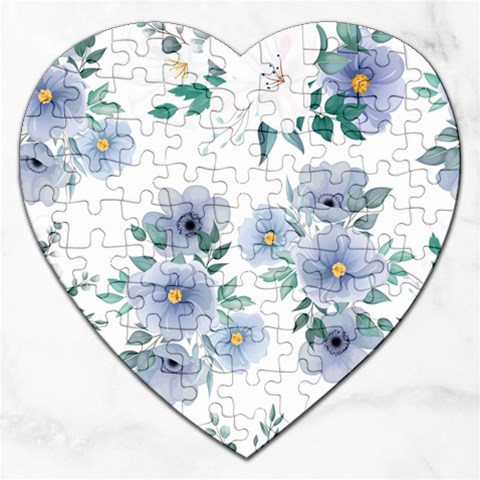 Floral pattern Jigsaw Puzzle (Heart) from ArtsNow.com Front