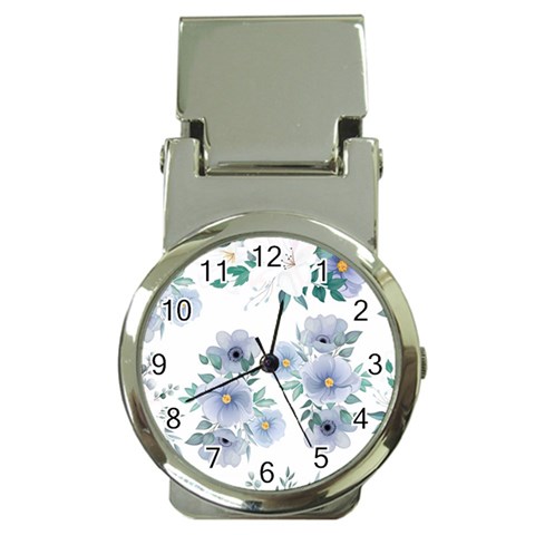 Floral pattern Money Clip Watches from ArtsNow.com Front