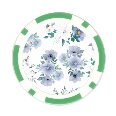 Floral pattern Poker Chip Card Guard from ArtsNow.com Front