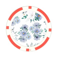 Floral pattern Poker Chip Card Guard from ArtsNow.com Front