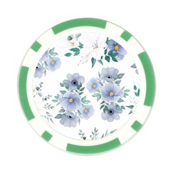 Floral pattern Poker Chip Card Guard from ArtsNow.com Back