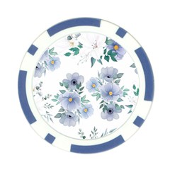 Floral pattern Poker Chip Card Guard from ArtsNow.com Back