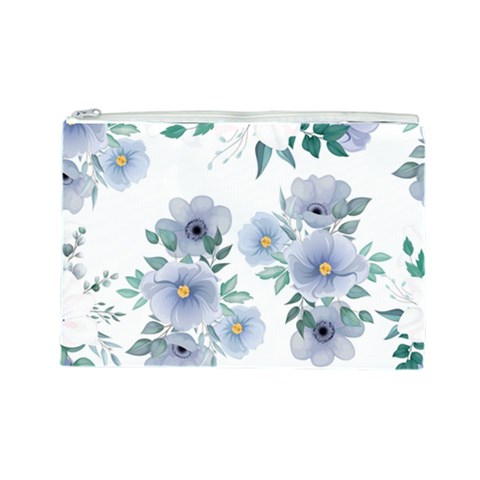 Floral pattern Cosmetic Bag (Large) from ArtsNow.com Front