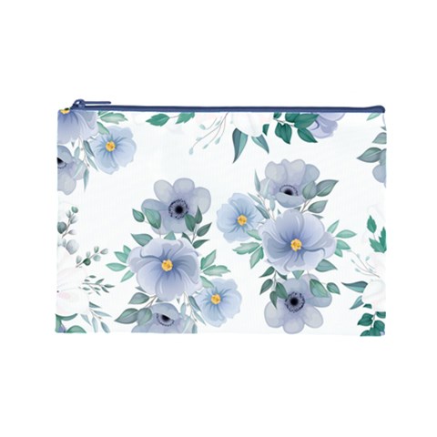 Floral pattern Cosmetic Bag (Large) from ArtsNow.com Front