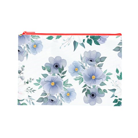 Floral pattern Cosmetic Bag (Large) from ArtsNow.com Front