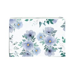 Floral pattern Cosmetic Bag (Large) from ArtsNow.com Back