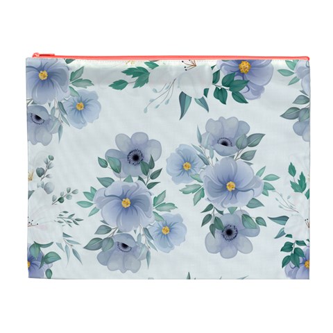 Floral pattern Cosmetic Bag (XL) from ArtsNow.com Front