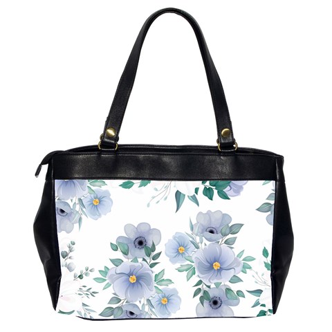 Floral pattern Oversize Office Handbag (2 Sides) from ArtsNow.com Back