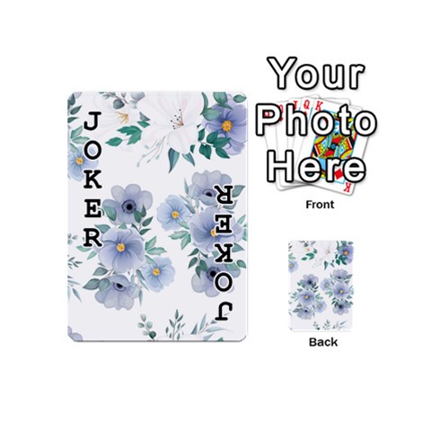 Floral pattern Playing Cards 54 Designs (Mini) from ArtsNow.com Front - Joker1