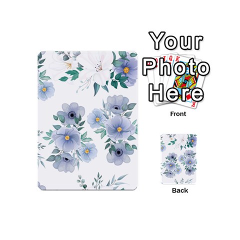 Floral pattern Playing Cards 54 Designs (Mini) from ArtsNow.com Back