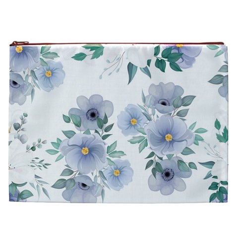 Floral pattern Cosmetic Bag (XXL) from ArtsNow.com Front