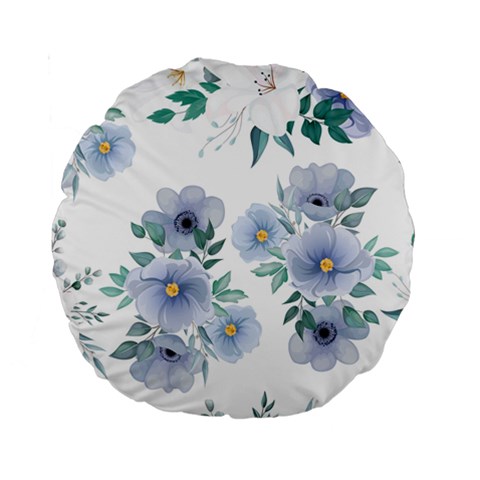 Floral pattern Standard 15  Premium Round Cushions from ArtsNow.com Back