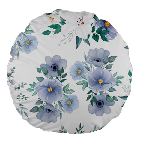 Floral pattern Large 18  Premium Round Cushions from ArtsNow.com Front