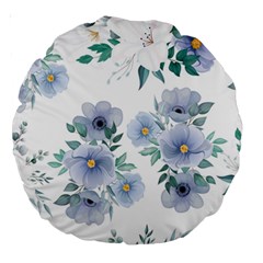 Floral pattern Large 18  Premium Round Cushions from ArtsNow.com Front