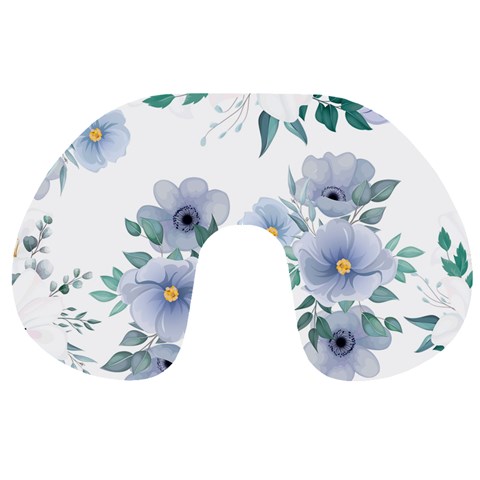 Floral pattern Travel Neck Pillow from ArtsNow.com Front