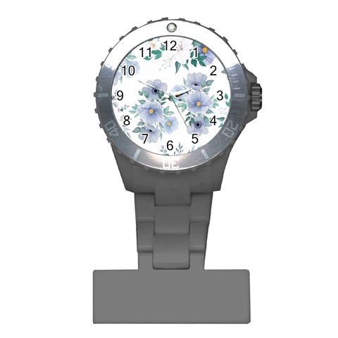 Floral pattern Plastic Nurses Watch from ArtsNow.com Front