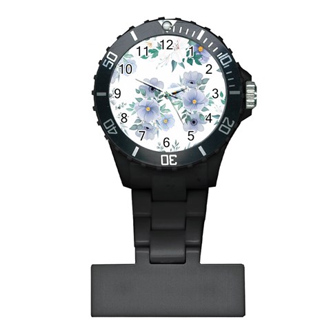 Floral pattern Plastic Nurses Watch from ArtsNow.com Front