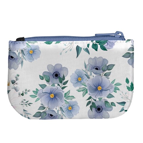 Floral pattern Large Coin Purse from ArtsNow.com Back