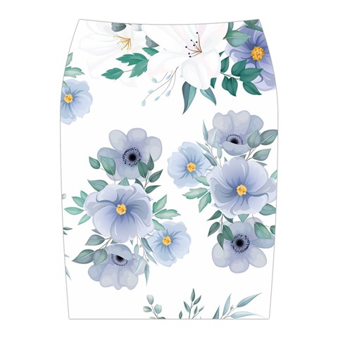 Floral pattern Midi Wrap Pencil Skirt from ArtsNow.com Back