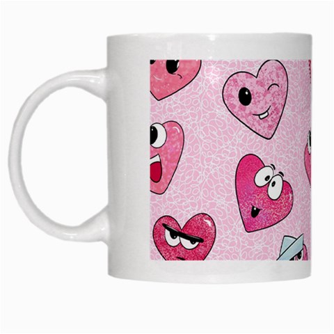 Emoji Heart White Mugs from ArtsNow.com Left