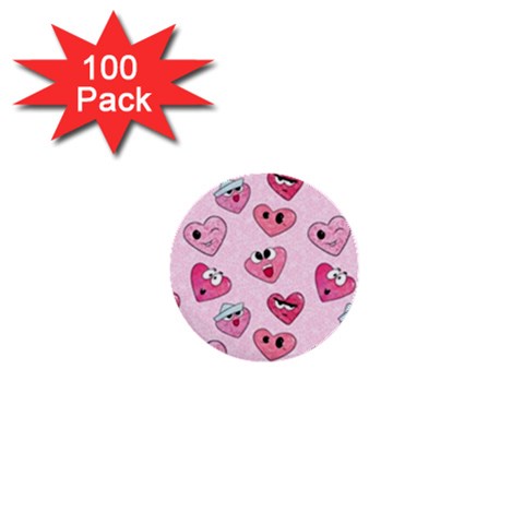 Emoji Heart 1  Mini Buttons (100 pack)  from ArtsNow.com Front