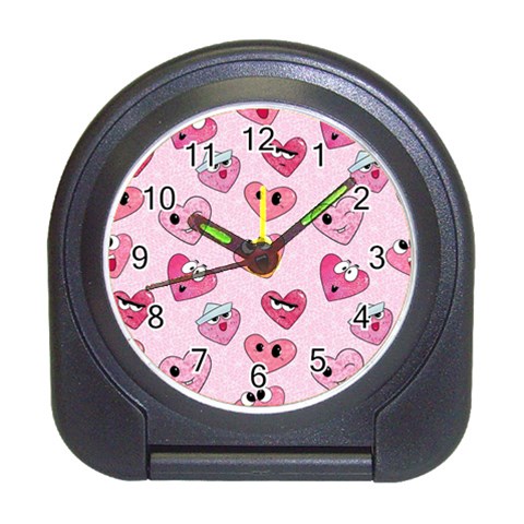 Emoji Heart Travel Alarm Clock from ArtsNow.com Front