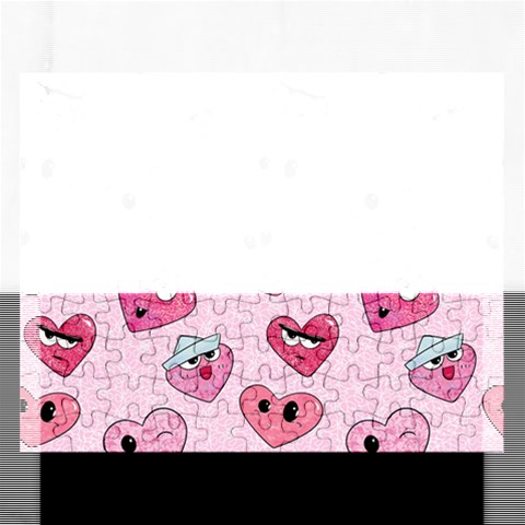 Emoji Heart Rectangular Jigsaw Puzzl from ArtsNow.com Front