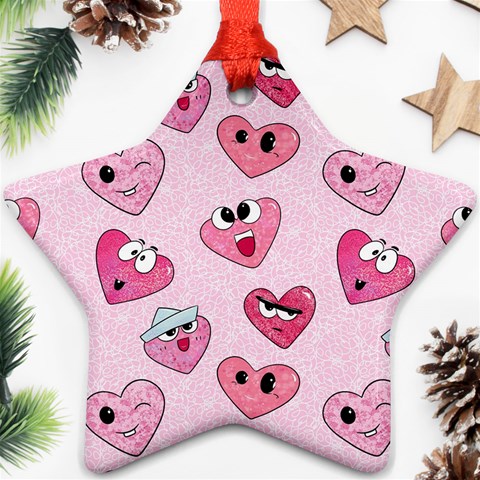 Emoji Heart Star Ornament (Two Sides) from ArtsNow.com Back